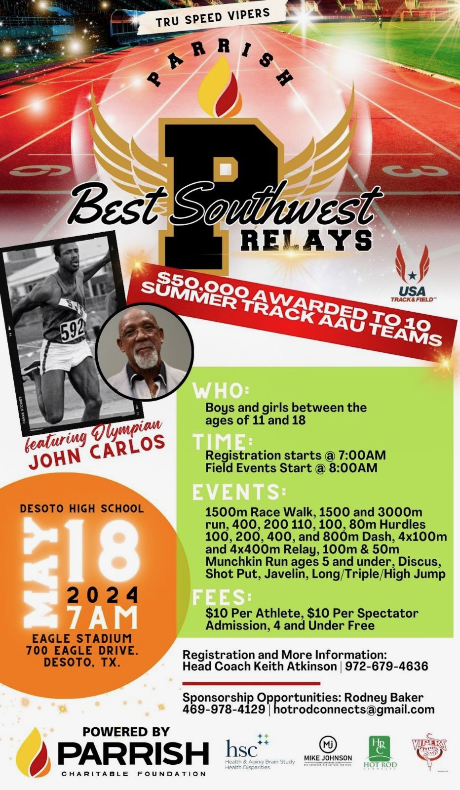 Flyer - The 2024 Best Southwest Relays at DeSoto